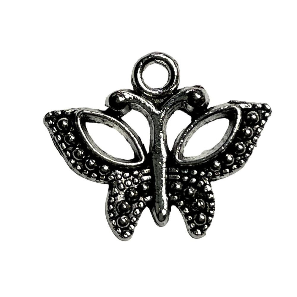 Butterfly Star Pendant Silver Tone Charm Bracelet Necklace Jewelry Craft Dangle